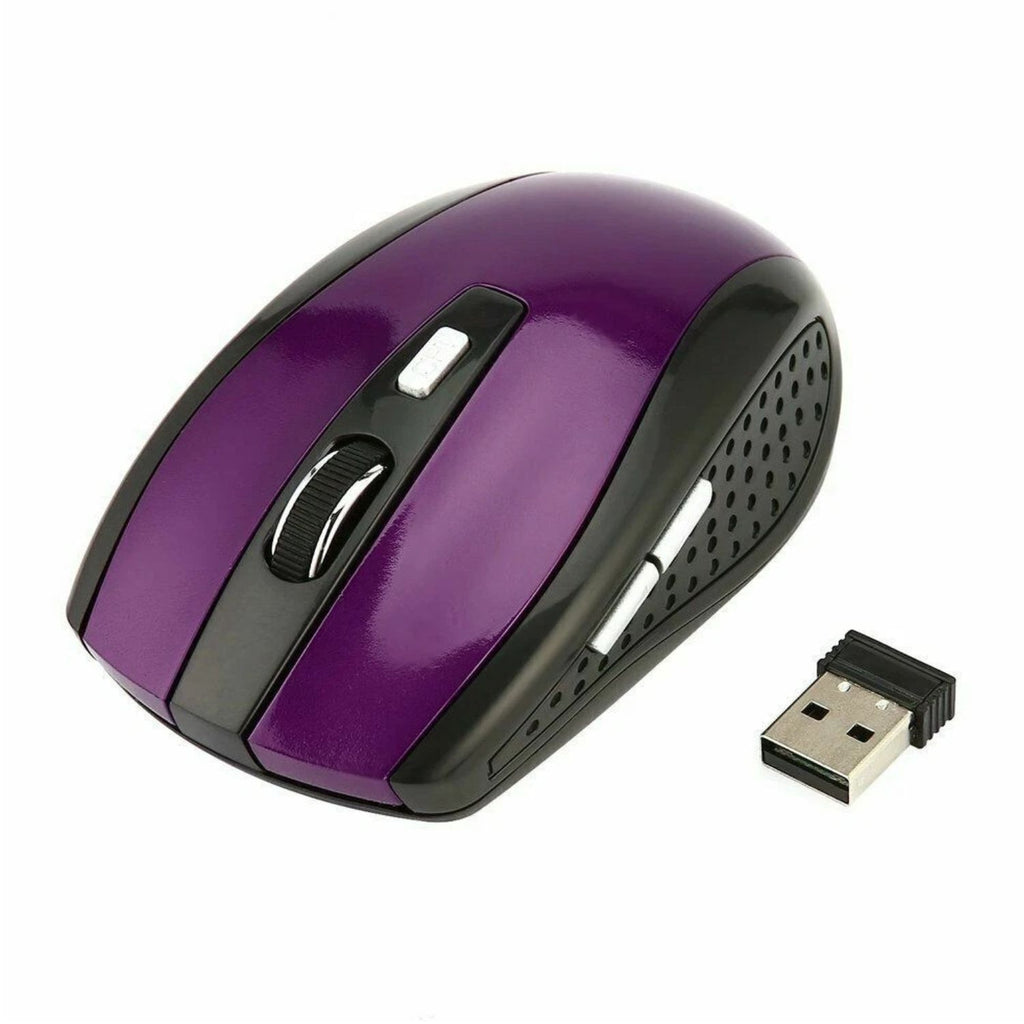 2.4GHz Wireless Optical Mouse with USB Receiver for PC Laptop Adjustable DPI
