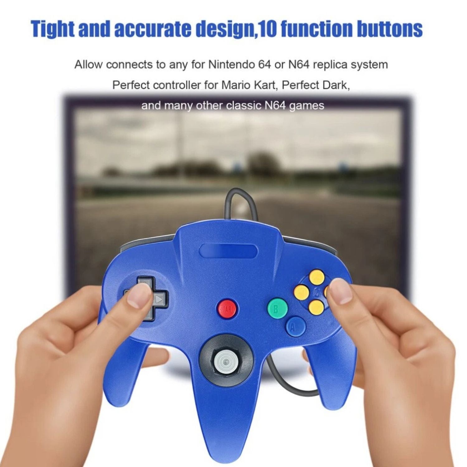 Wired Controller for Nintendo 64 N64 Console Classic Joystick Gamepad