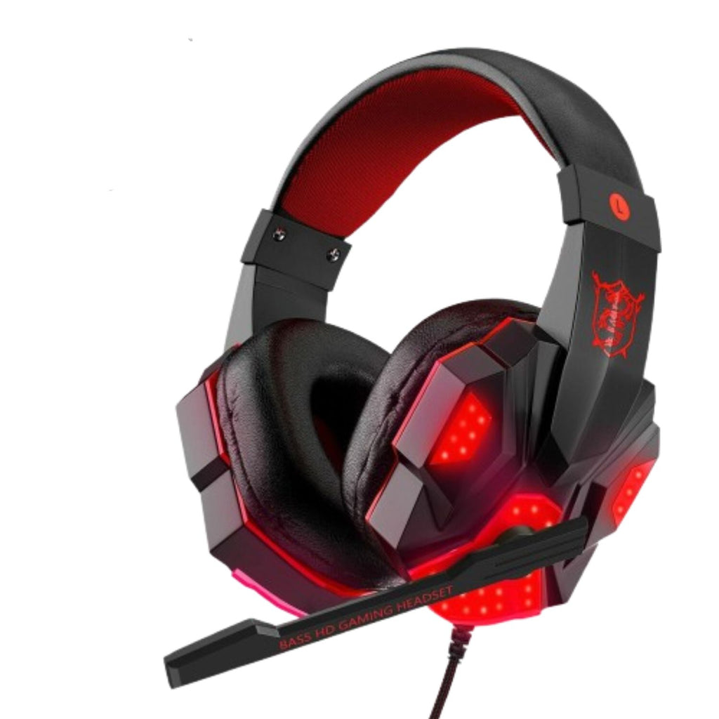 3.5mm Gaming Headset with Mic LED Stereo Bass Headphones for PC PS4 Xbox One