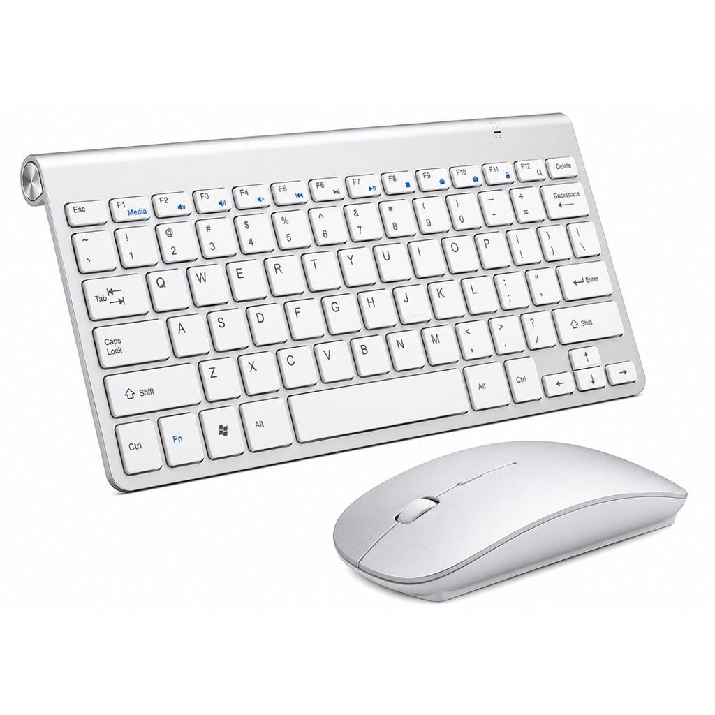 Mini Wireless Keyboard and Mouse Set 2.4G Waterproof for Mac Apple PC