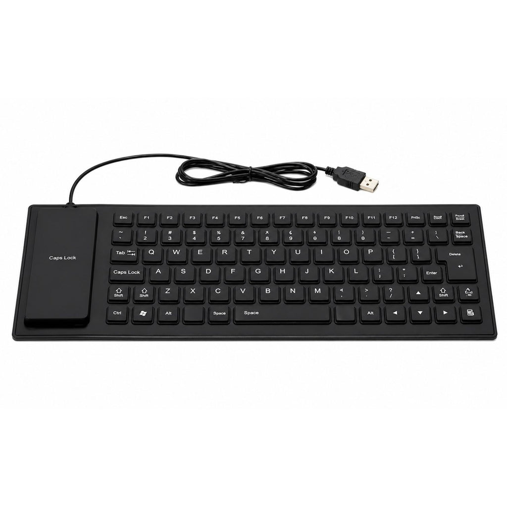 Waterproof Silicone Keyboard Foldable Flexible USB Full Size Dustproof