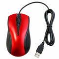 USB 2.0 Wired Optical Mouse with Scroll Wheel for PC Laptop Desktop Red