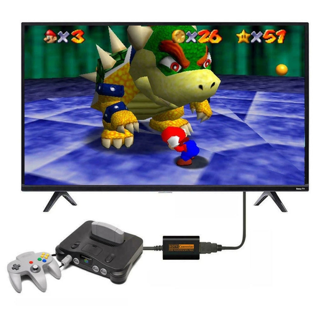 N64 to HDMI Converter Adapter HD Link Cable for GameCube SNES Nintendo