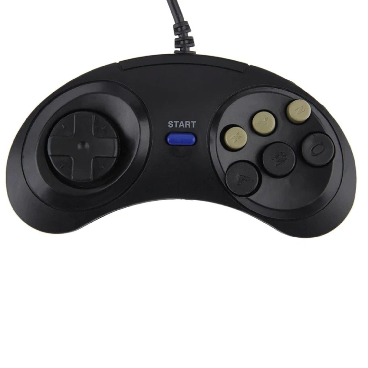 6 Button Controller for SEGA Genesis Classic Wired Gamepad Black Pack of 2