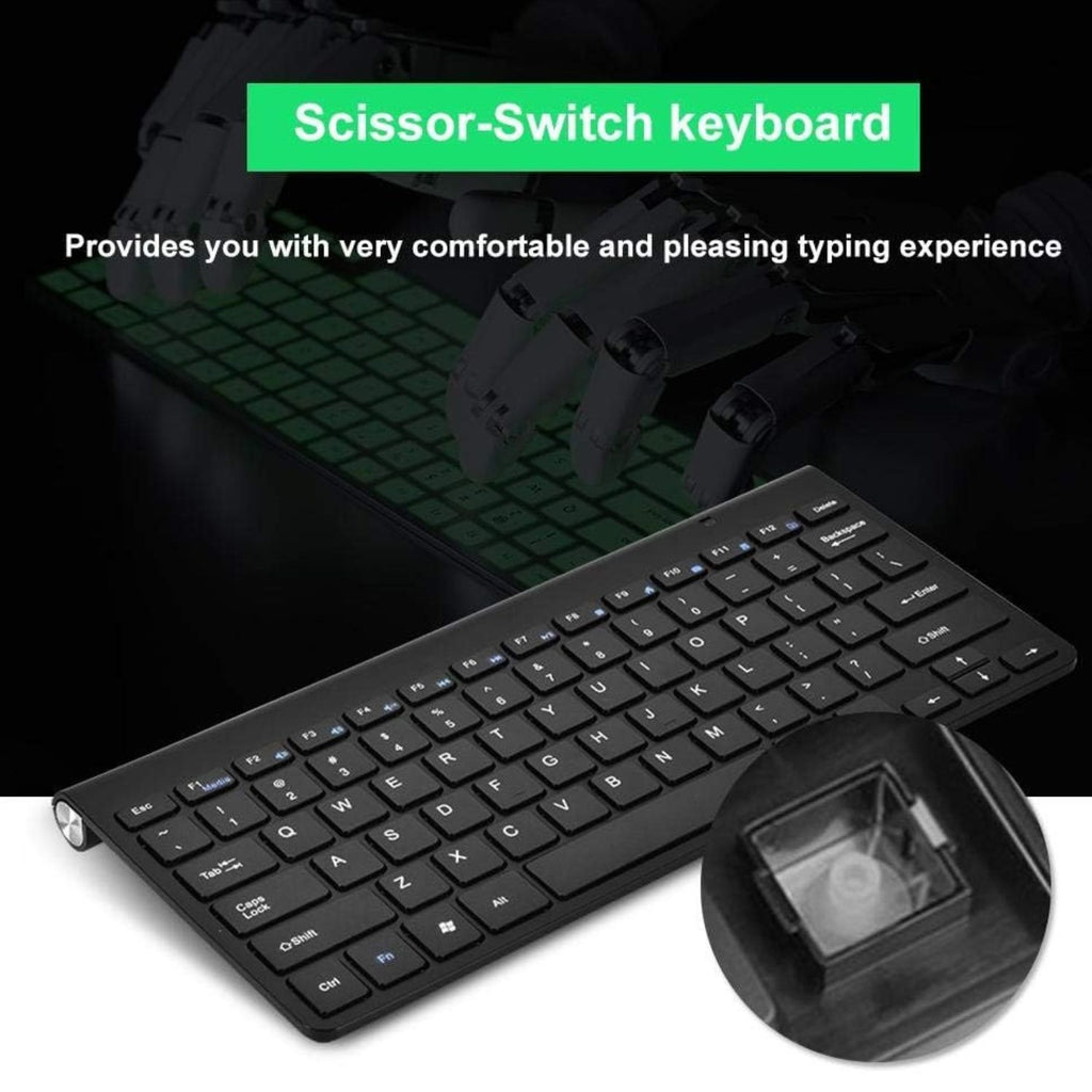 Mini Wireless Keyboard and Mouse Set 2.4G Waterproof for Mac Apple PC