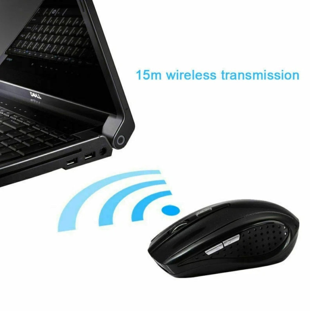 2.4GHz Wireless Optical Mouse with USB Receiver for PC Laptop Adjustable DPI