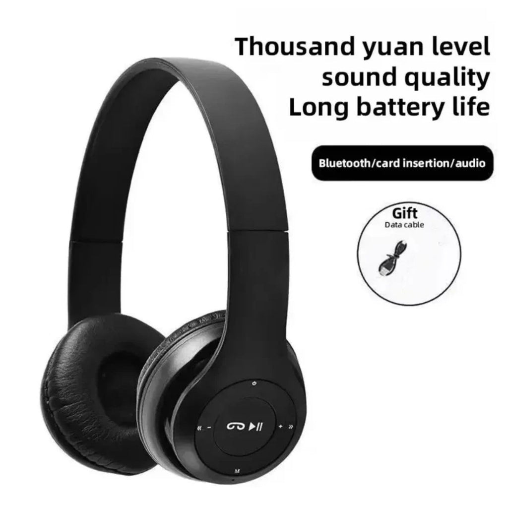 Wireless Bluetooth 5.0 Over-Ear Headphones with FM Radio and Mic
