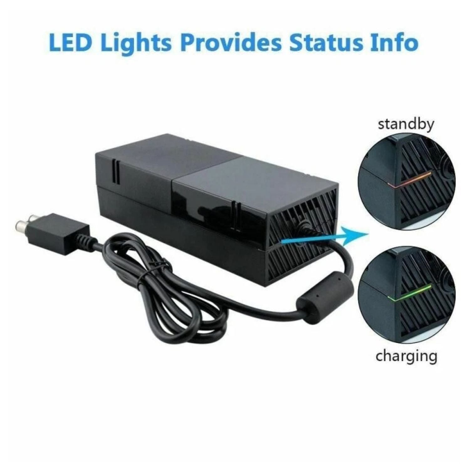 AC Adapter Power Supply Brick Charger for Xbox One Console with Cord Cable