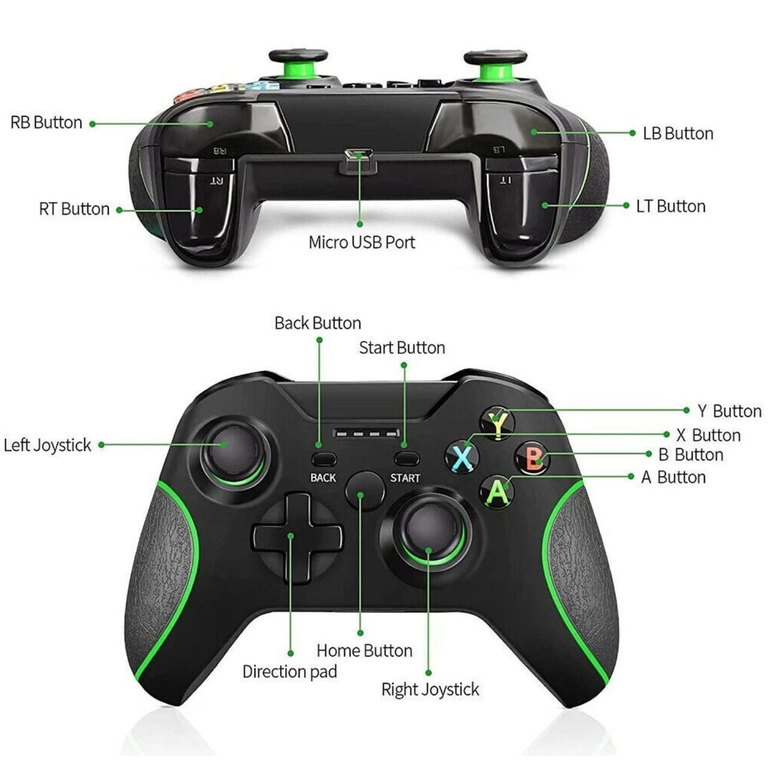 Wireless Controller for Xbox One S X E PC Windows 7 8 10 11 2.4G Gamepad