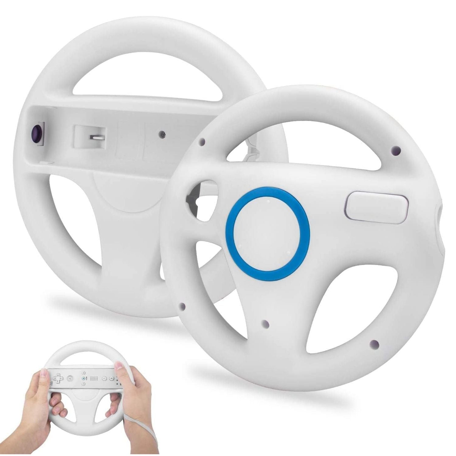 Pack of 2 Mario Kart Racing Steering Wheel for Nintendo Wii Remote