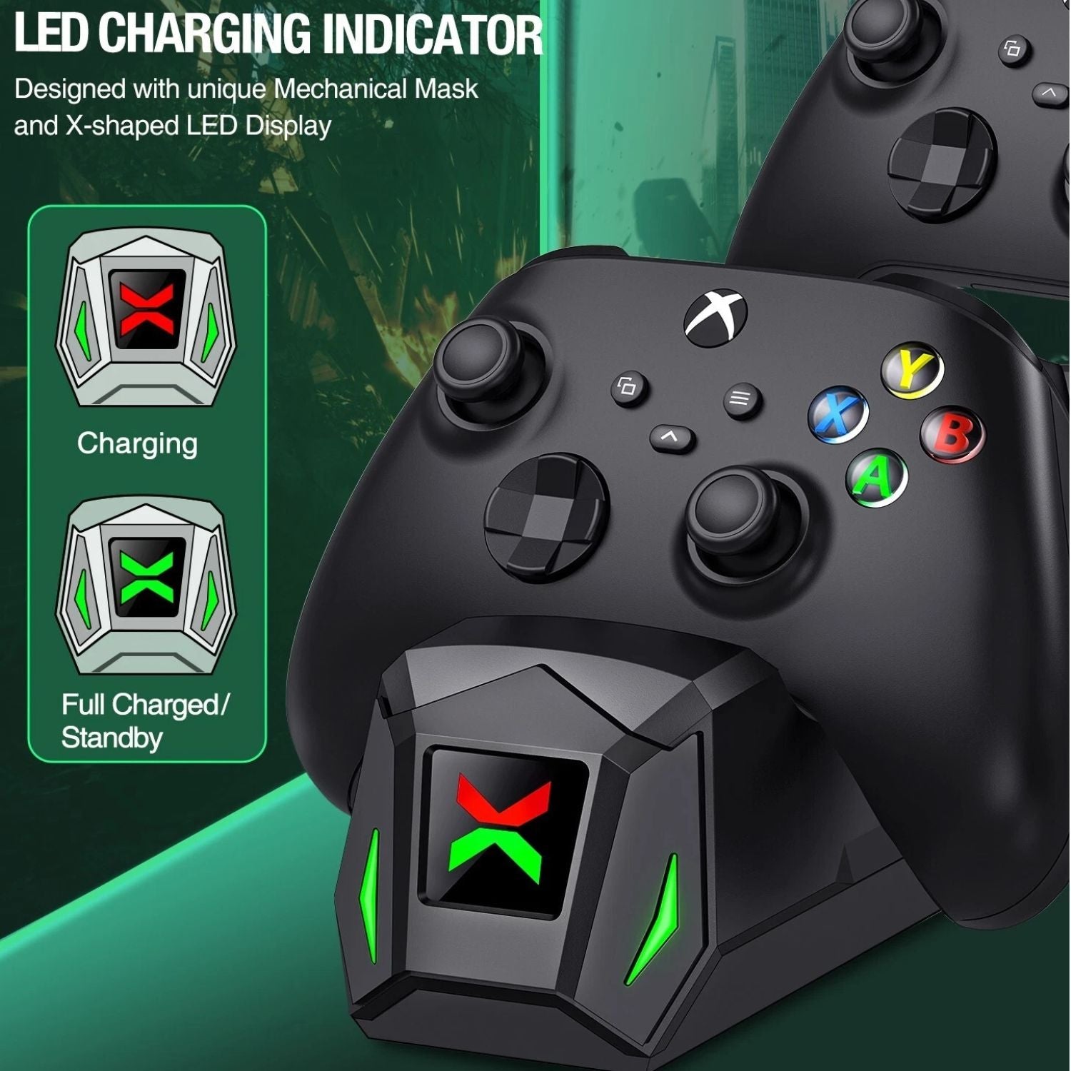 Fast Charging Station Dock with Rechargeable Battery for Xbox Series X S Controller