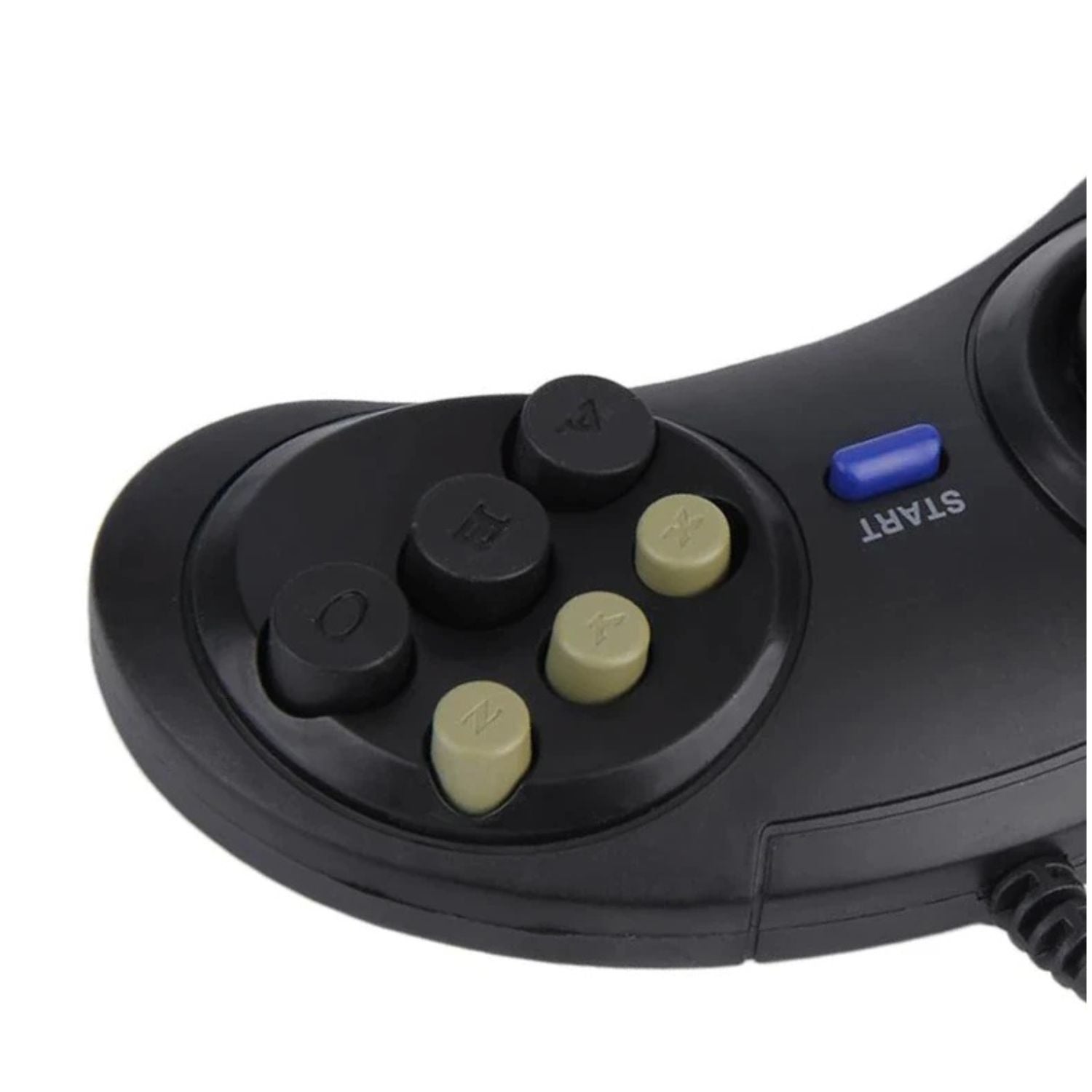 6 Button Controller for SEGA Genesis Classic Wired Gamepad Black Pack of 2