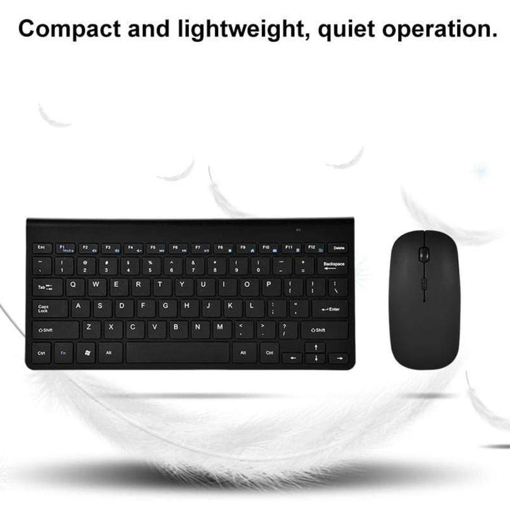Mini Wireless Keyboard and Mouse Set 2.4G Waterproof for Mac Apple PC