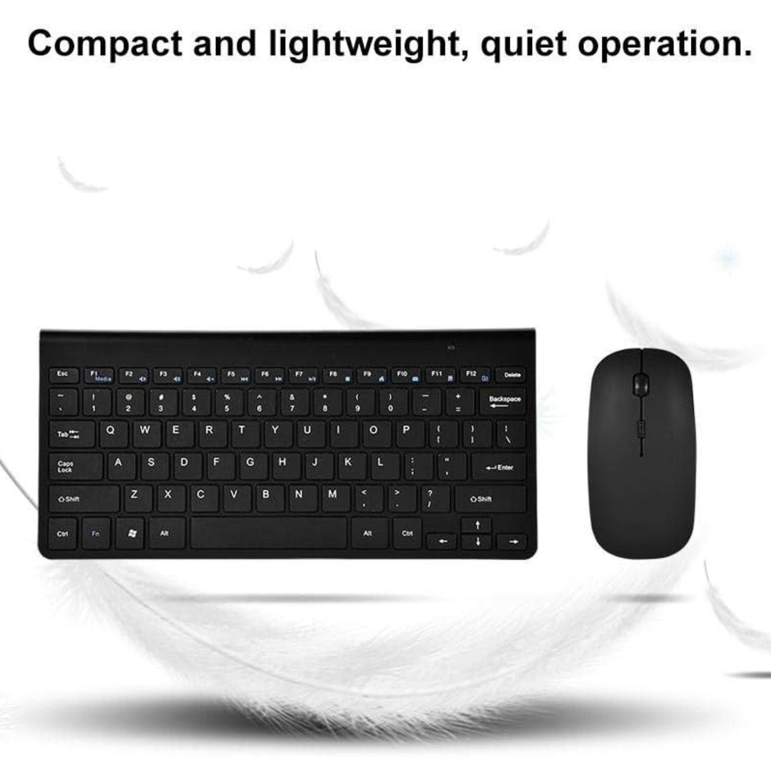Mini Wireless Keyboard and Mouse Set 2.4G Waterproof for Mac Apple PC