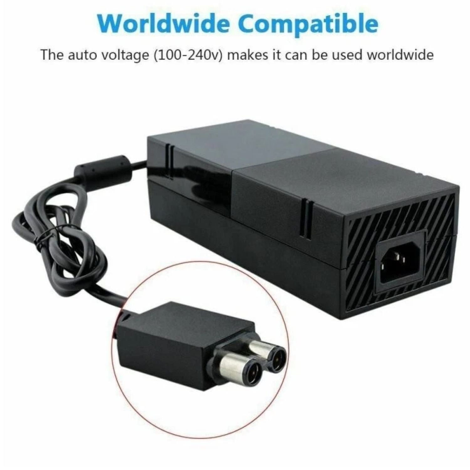 AC Adapter Power Supply Brick Charger for Xbox One Console with Cord Cable
