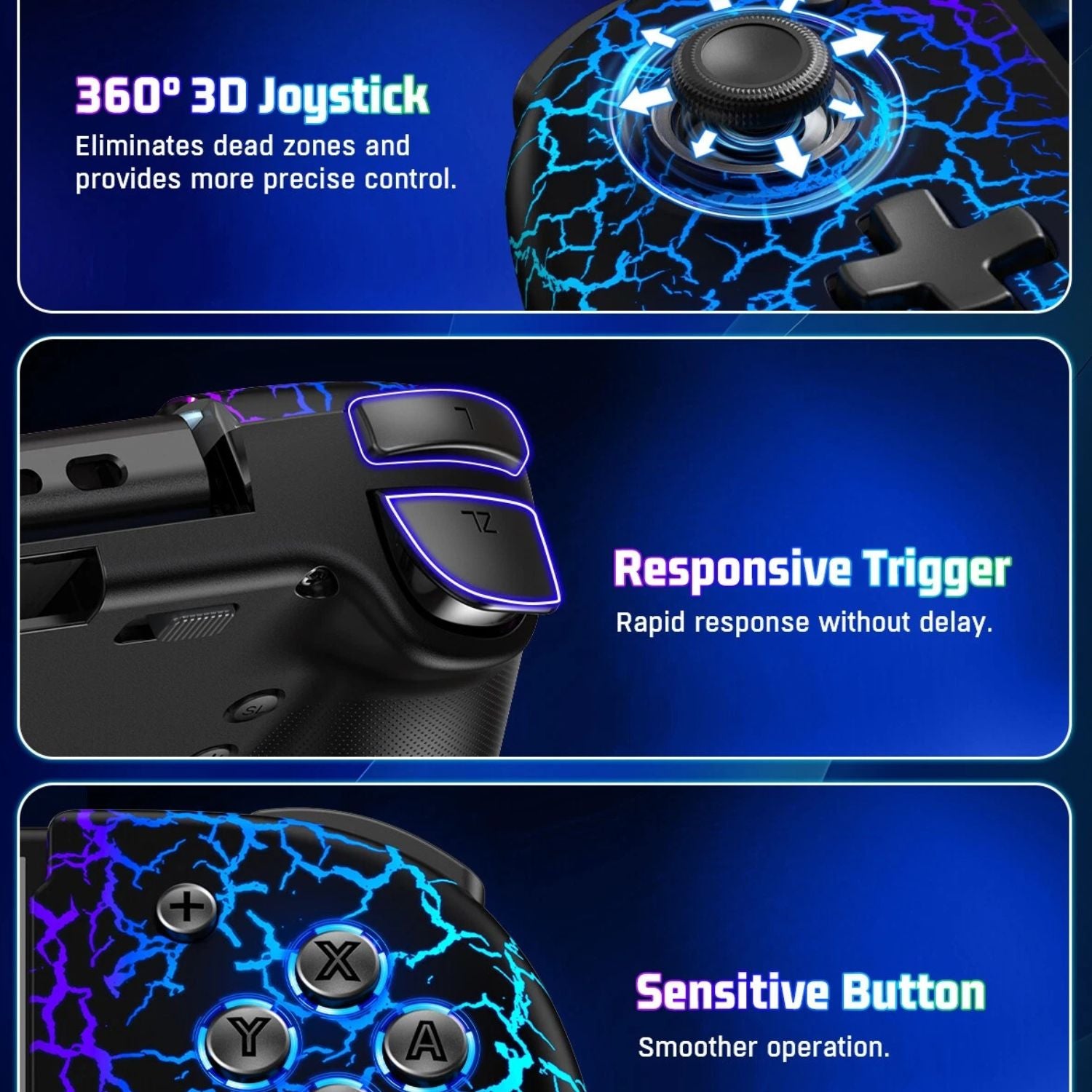 Nintendo Switch Handheld Grip Controller for Switch and OLED Remote Gamepad