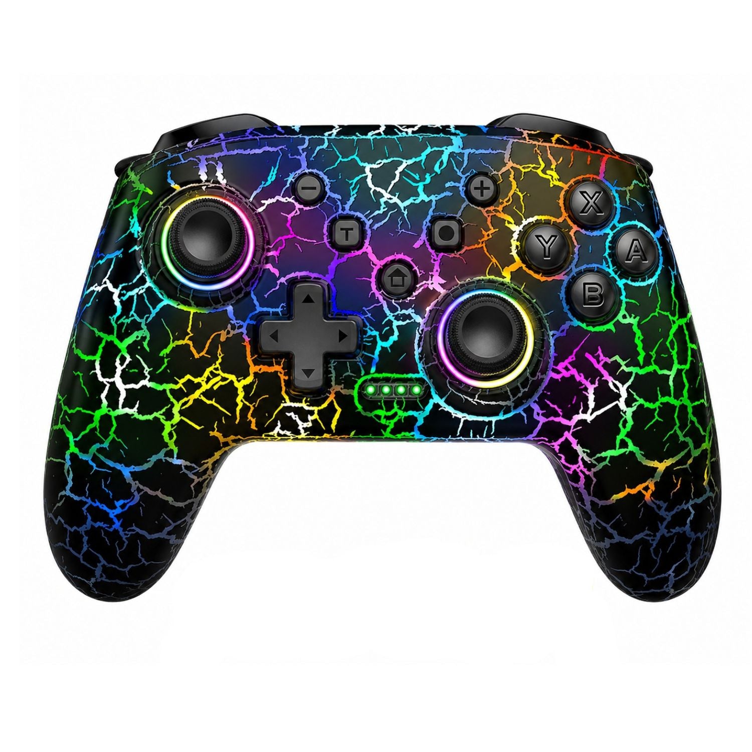 Wireless Switch Pro Controller for OLED Lite PC iOS Android Gamepad Black Crack