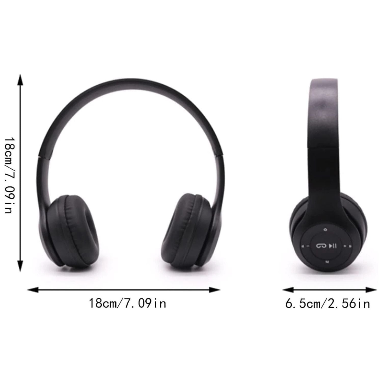 Wireless Bluetooth 5.0 Over-Ear Headphones with FM Radio and Mic