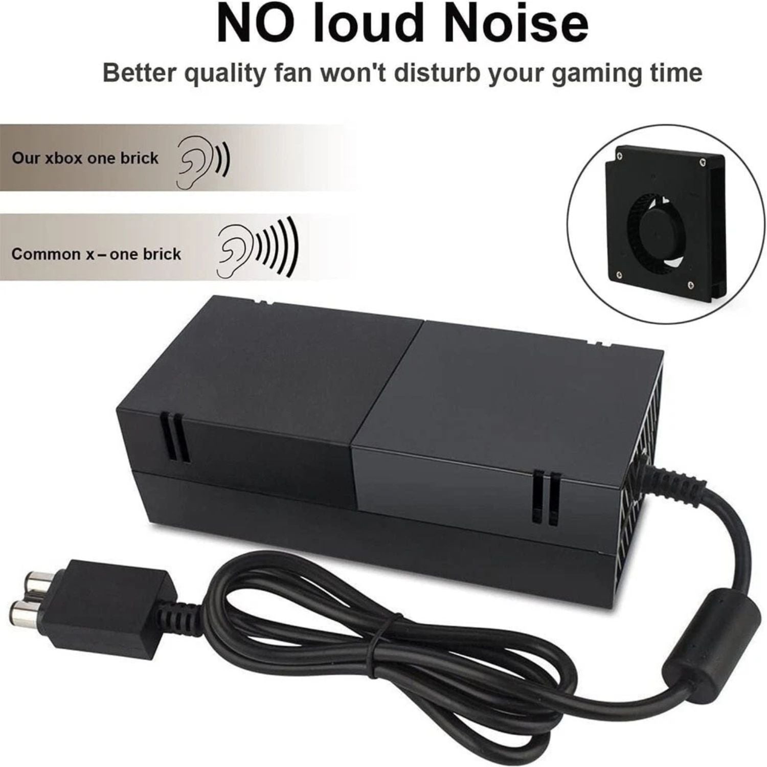 AC Adapter Power Supply Brick Charger for Xbox One Console with Cord Cable