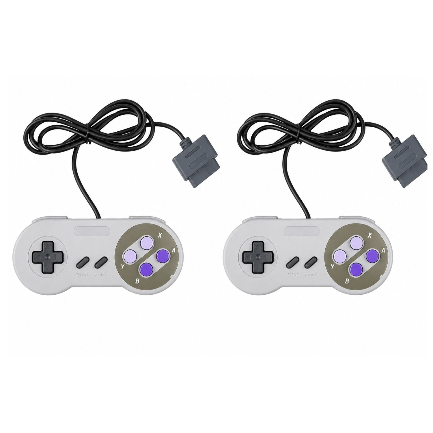 Pack of 2 SNES Replacement Controllers 6FT Cable for Super Nintendo SNS-005 Console