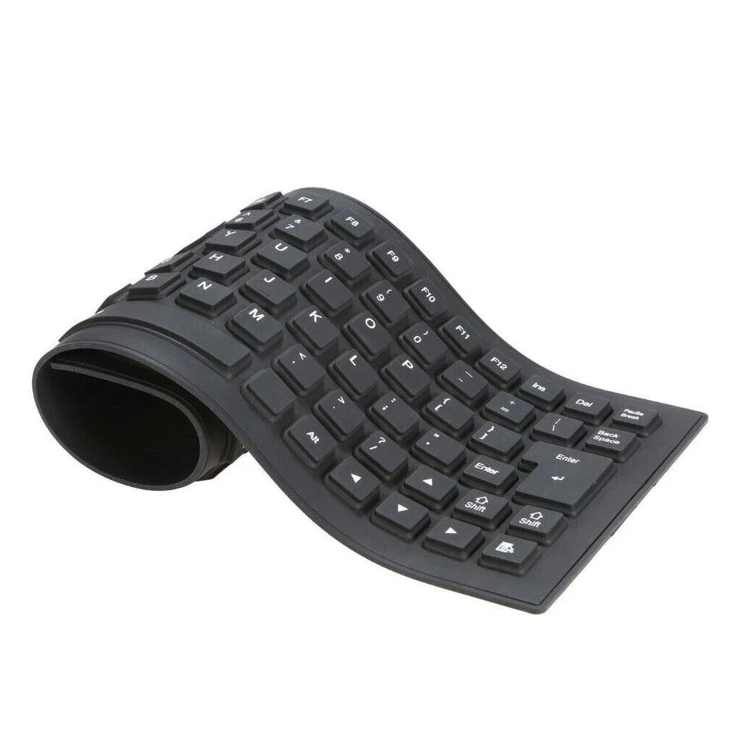 Waterproof Silicone Keyboard Foldable Flexible USB Full Size Dustproof