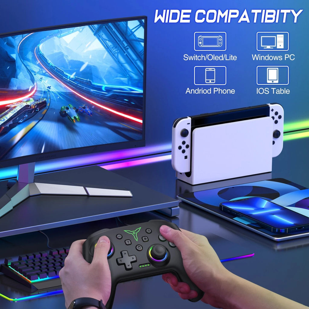 Pro Wireless Game Controller for Nintendo Switch OLED Bluetooth Gamepad