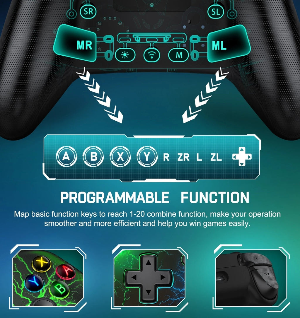 Wireless Switch Controller for Switch OLED Lite PC iOS Android Gamepad