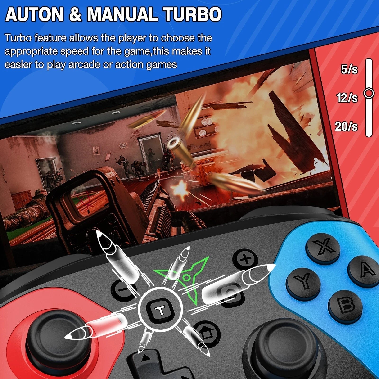 Bluetooth Wireless Controller for Nintendo Switch OLED Lite Gamepad Joystick