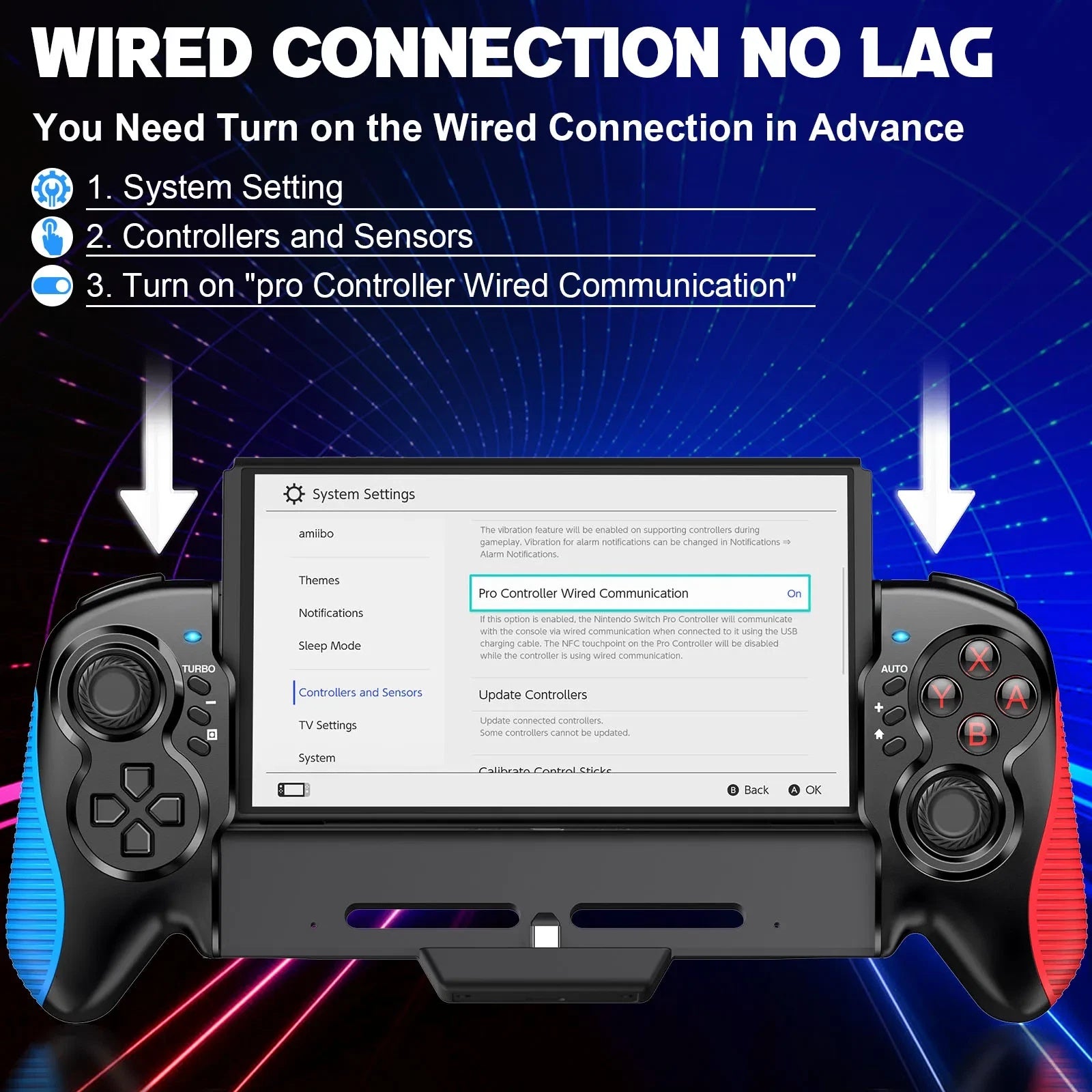 Dual Vibration Handheld Grip Controller for Nintendo Switch Joy Con Gamepad