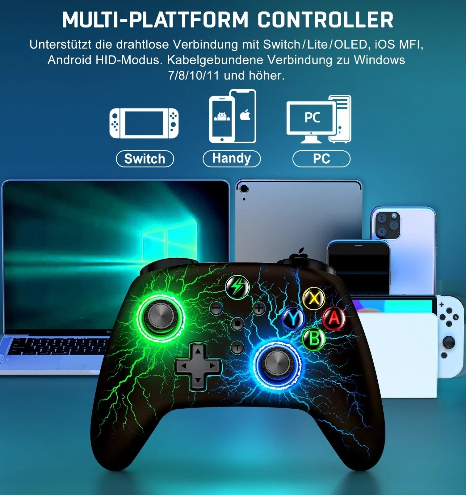 Wireless Switch Controller for Switch OLED Lite PC iOS Android Gamepad