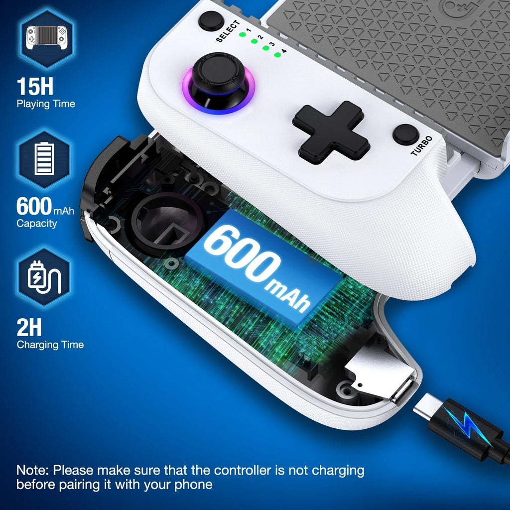 Mobile Gaming Controller for iPhone Android iOS Phone Controller with Case Support