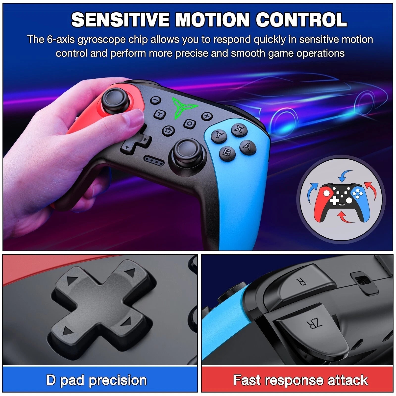 Bluetooth Wireless Controller for Nintendo Switch OLED Lite Gamepad Joystick