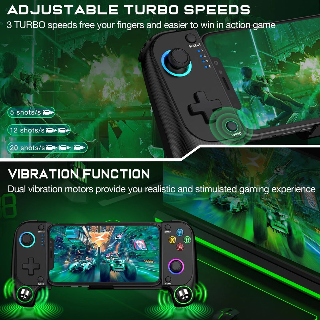 Wireless Mobile Gaming Controller for iPhone Android iOS Phone Gamepad