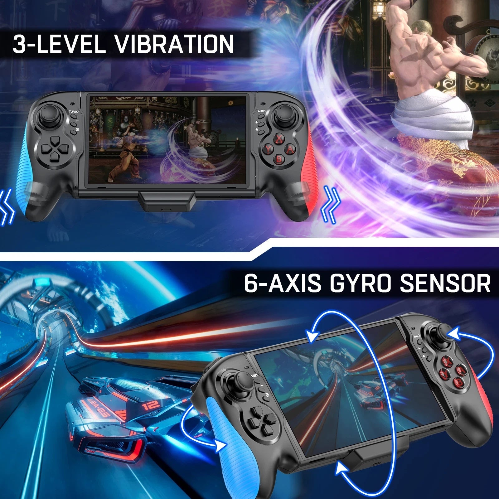 Dual Vibration Handheld Grip Controller for Nintendo Switch Joy Con Gamepad