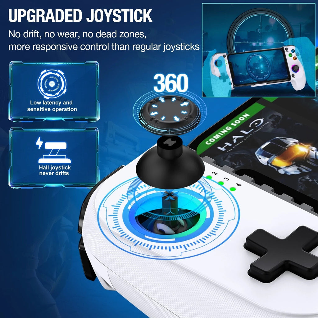 Mobile Gaming Controller for iPhone Android iOS Phone Controller with Case Support