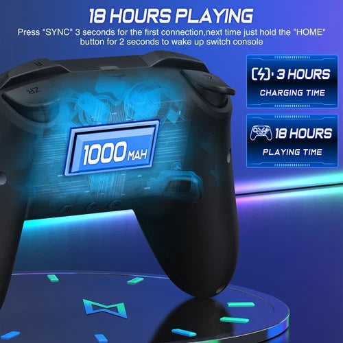 Pro Wireless Game Controller for Nintendo Switch OLED Bluetooth Gamepad